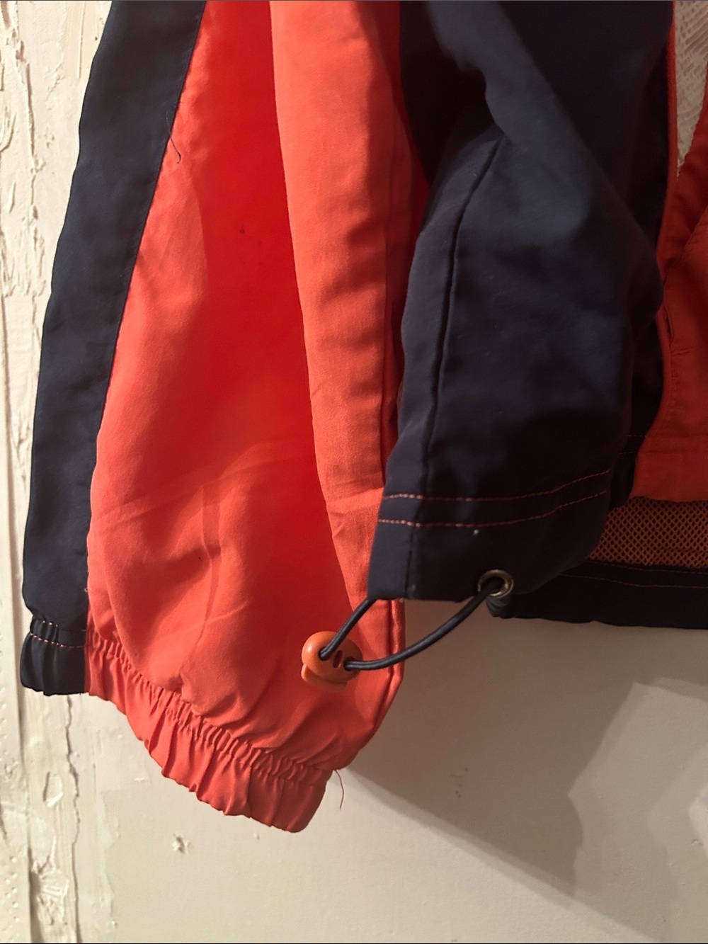 Kim Rogers Coral and Navy Colorblock Zip-Up Jacket - Picture 3 of 5